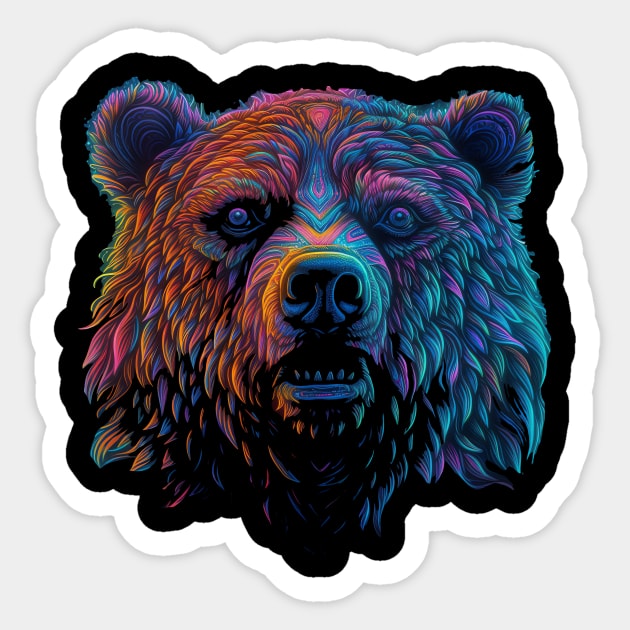 Night Bear Sticker by vamarik